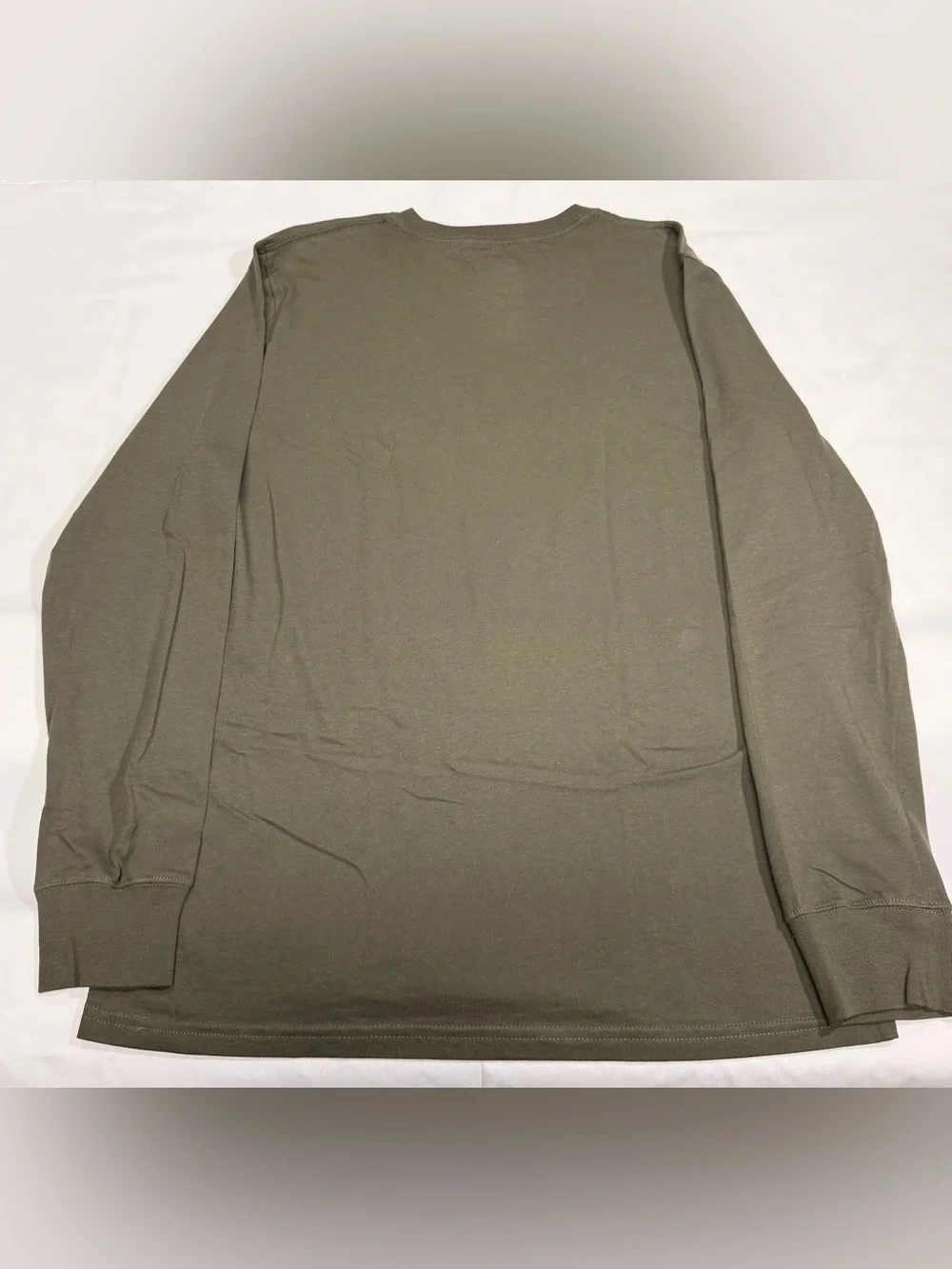 The North Face Men's Olive Long Sleeve Logo Tee - Medium